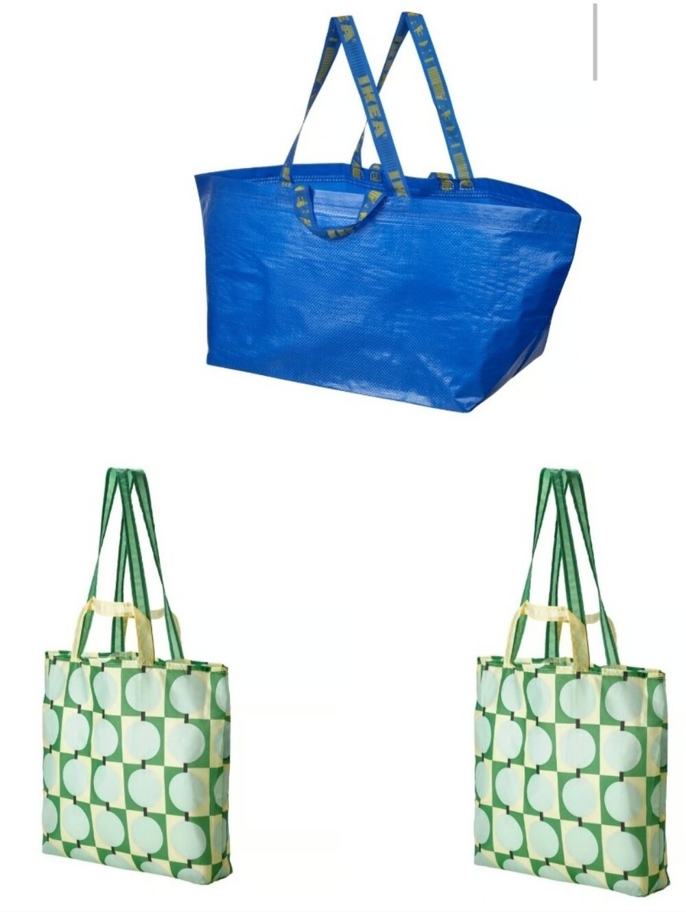 SET of 3 IKEA bags 1 - FRAKTA 19 GALLON & 2 Skynke